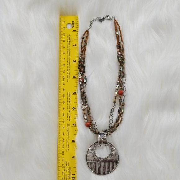 Silpada ~ Classic Pendant on Multi Strand Necklace - Picture 7 of 8